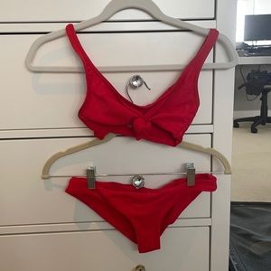 Frankies bikini red tie up bikini